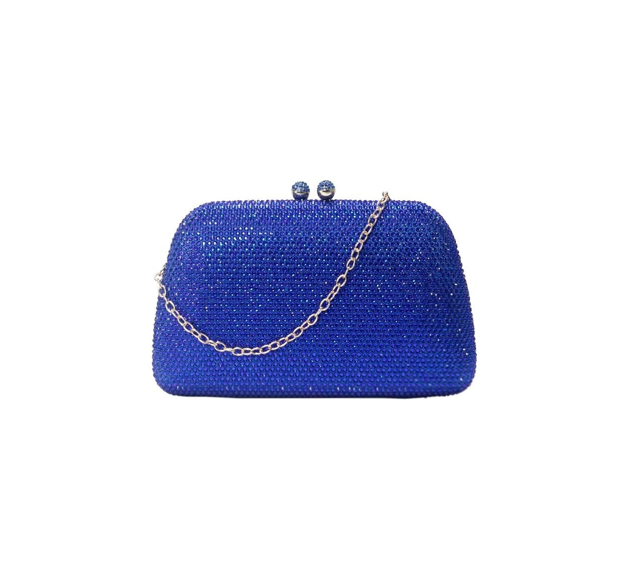 Bolsa Clutch Azul Cristais