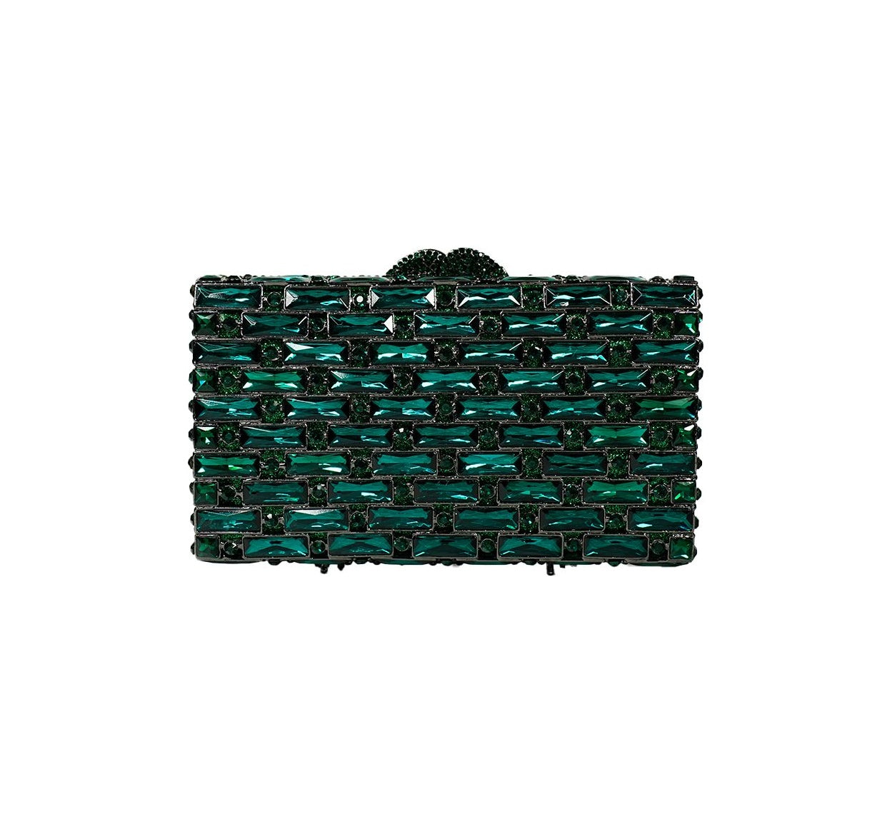 Bolsa Clutch Verde Cristais