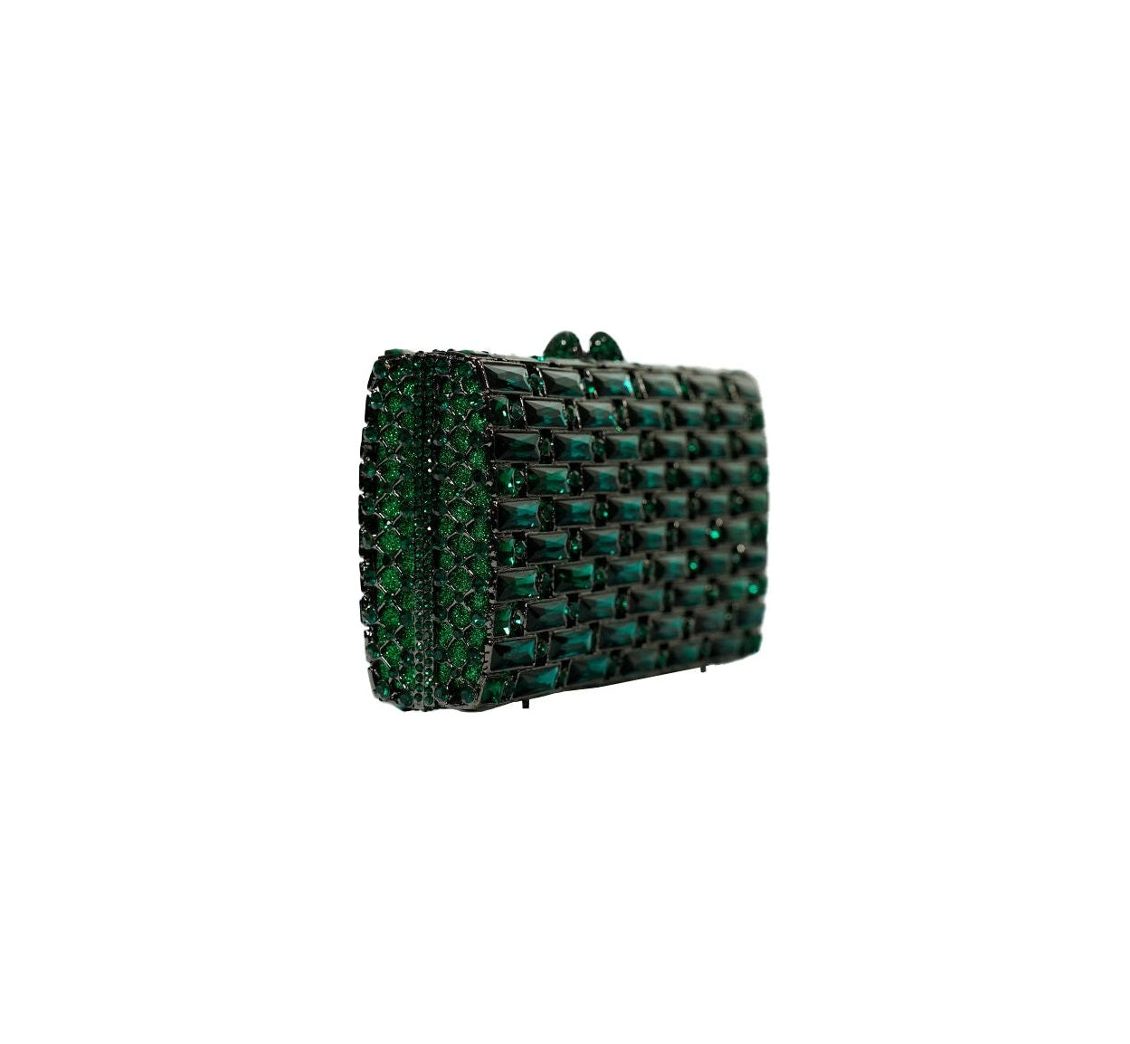 Bolsa Clutch Verde Cristais