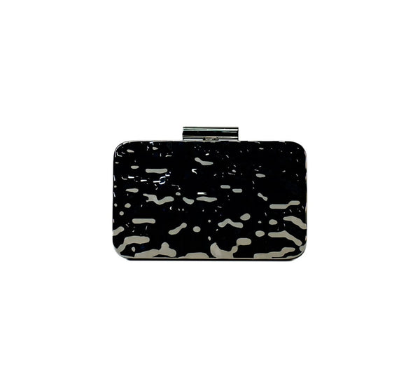 Bolsa Clutch Metal Preto