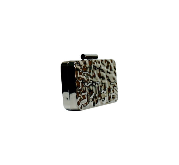 Bolsa Clutch Metal Preto