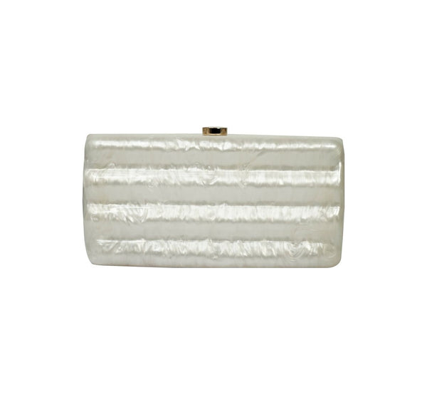 Bolsa Clutch Madre Pérola Branco