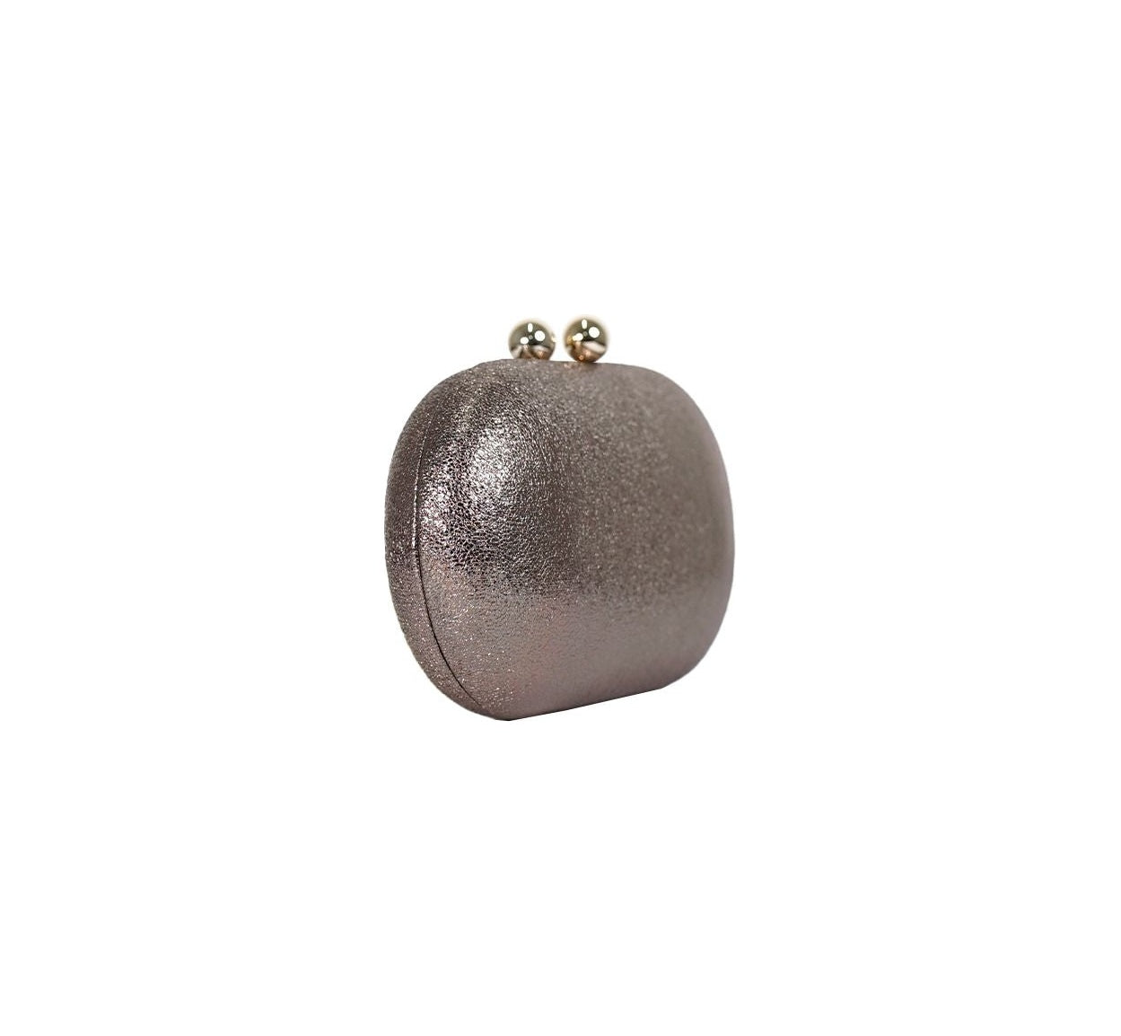 Bolsa Clutch Metalizada Chumbo