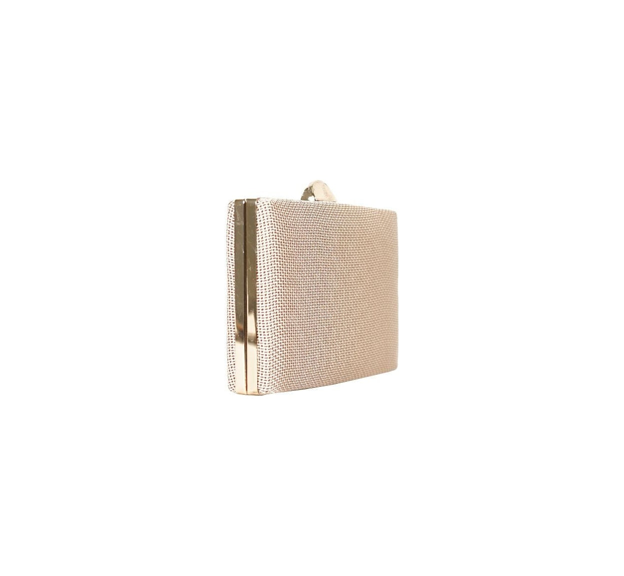 Bolsa Clutch Em Tecido Nude