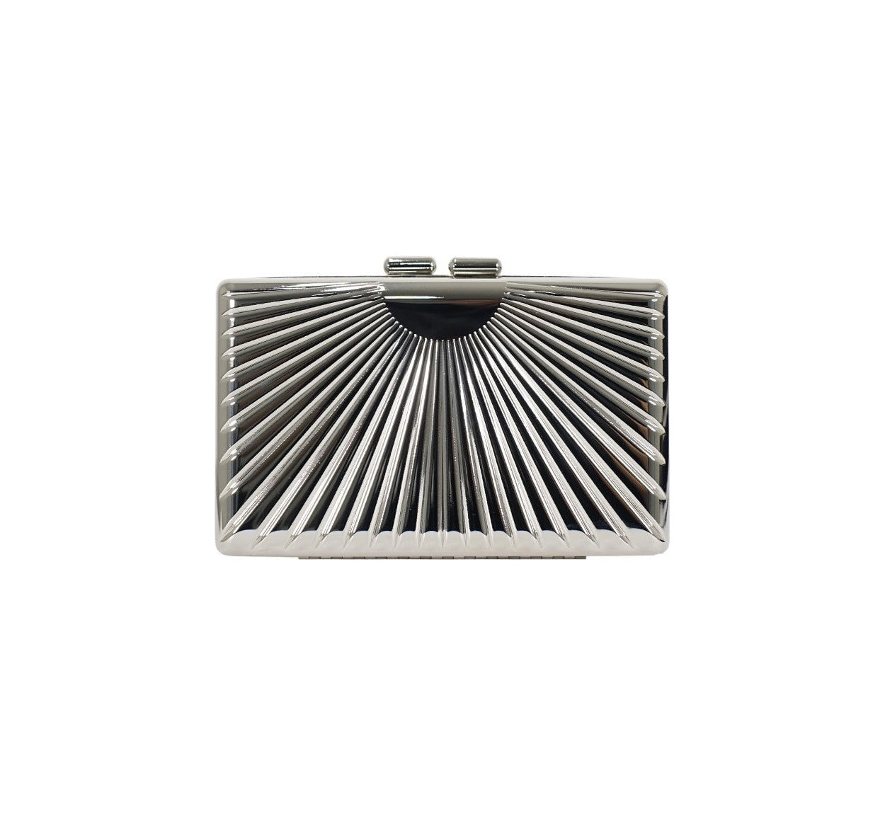 Bolsa Clutch Metal Prata