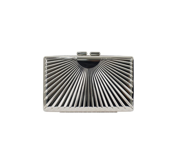 Bolsa Clutch Metal Prata