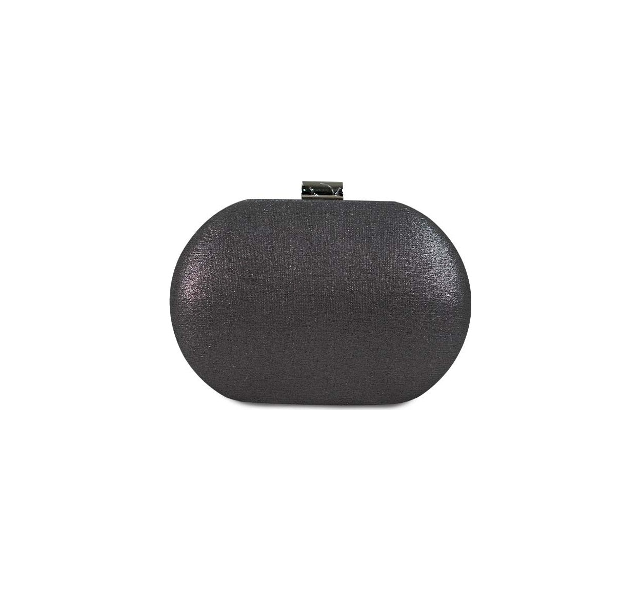 Bolsa Clutch Metalizada Chumbo