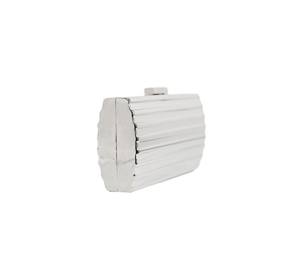 Bolsa Clutch Metal Prata