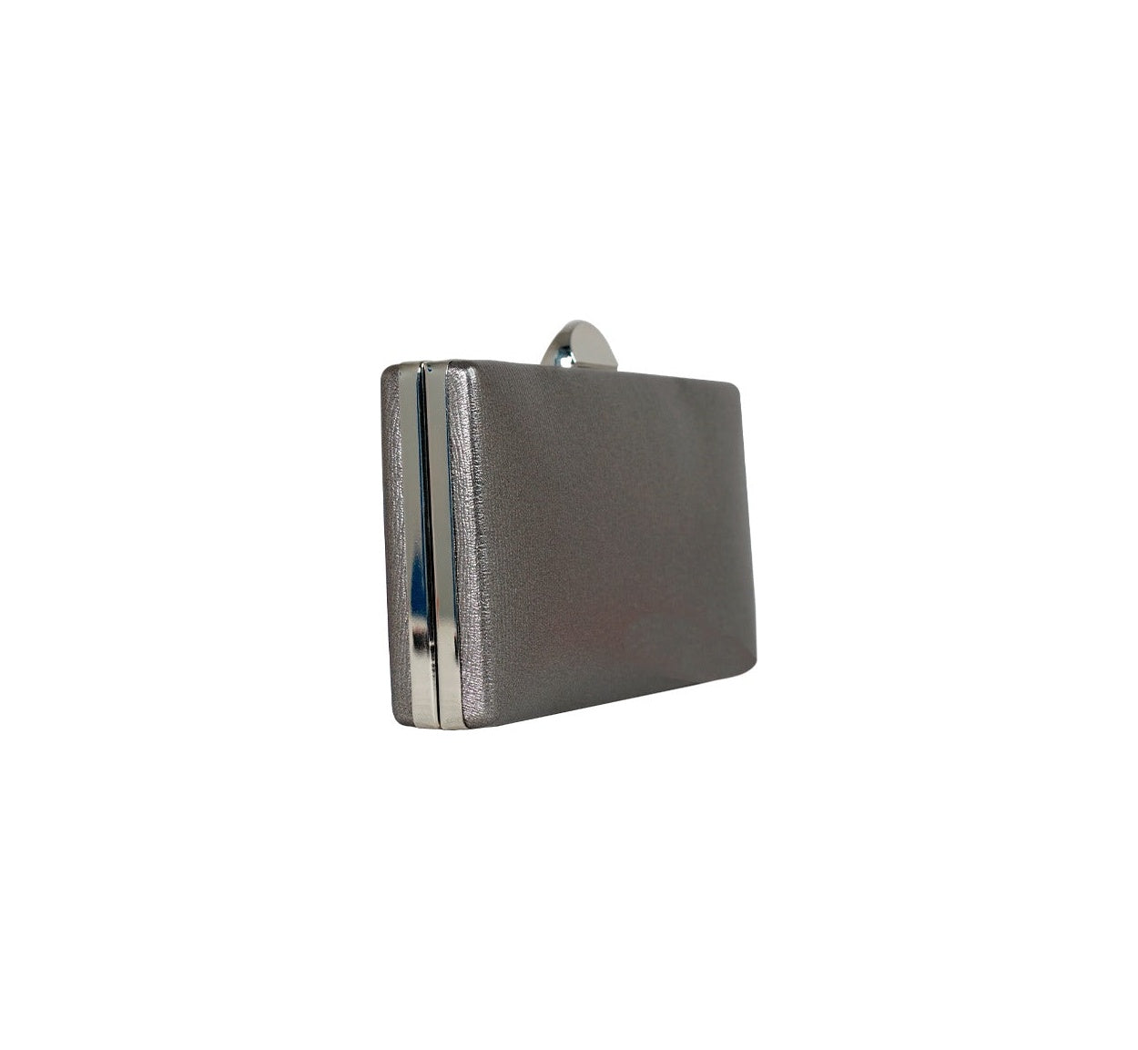 Bolsa Clutch Metalizada Cinza Escuro