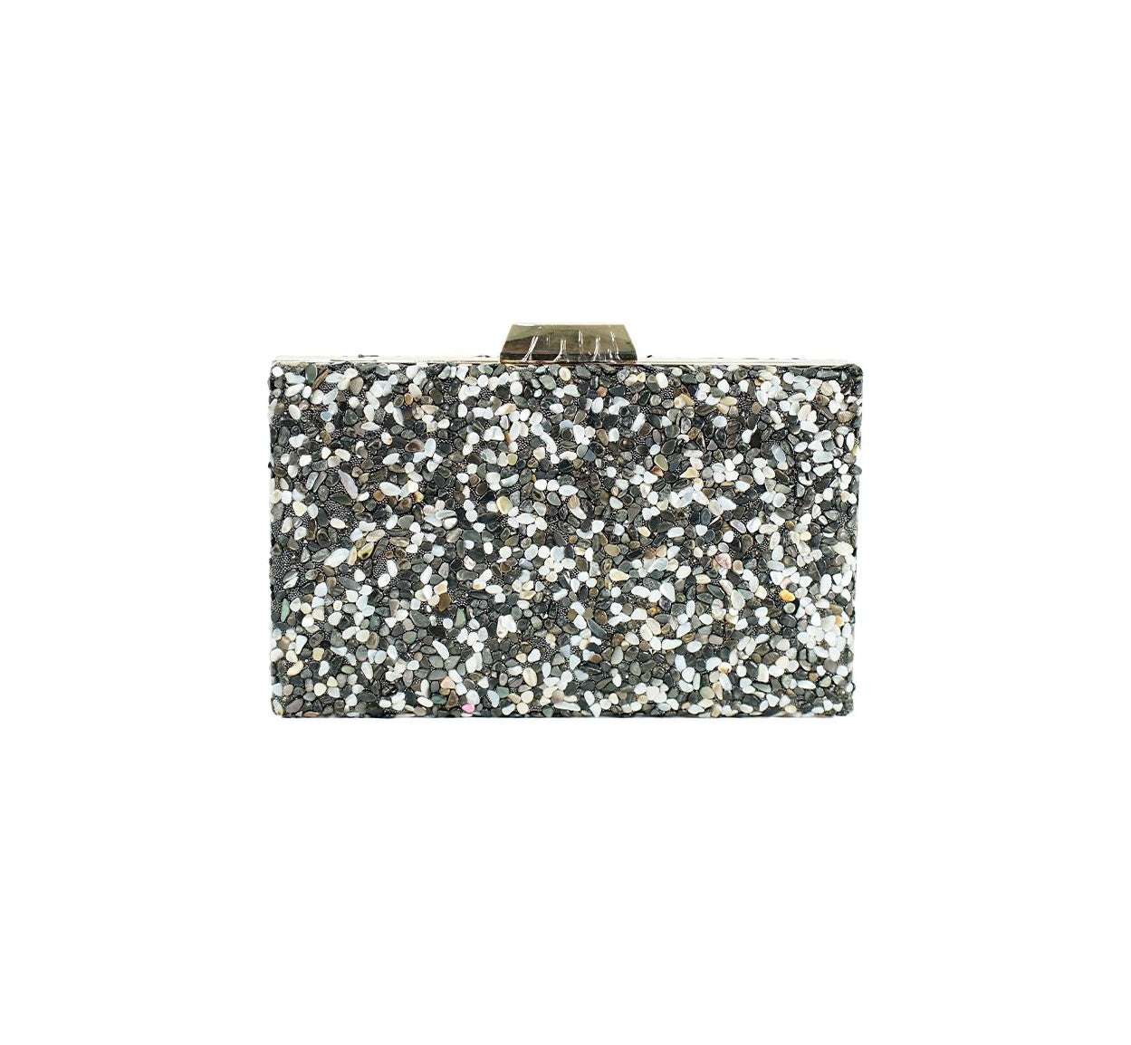Bolsa Clutch Pedras Preto