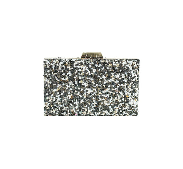 Bolsa Clutch Pedras Preto