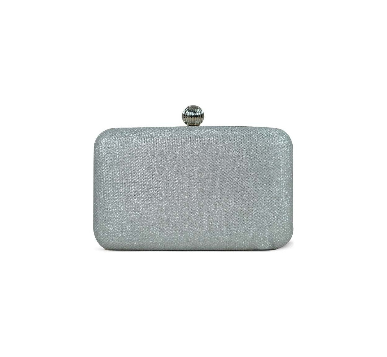 Bolsa Clutch Metalizada Prata