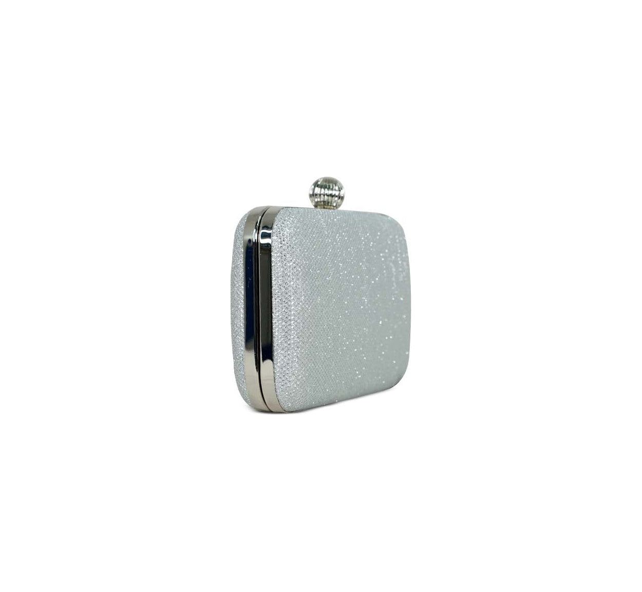 Bolsa Clutch Metalizada Prata