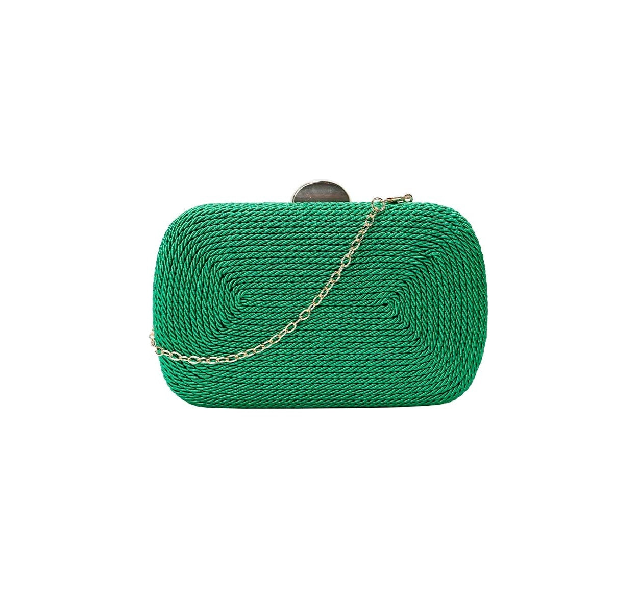 Bolsa Clutch Corda Acetinada Verde