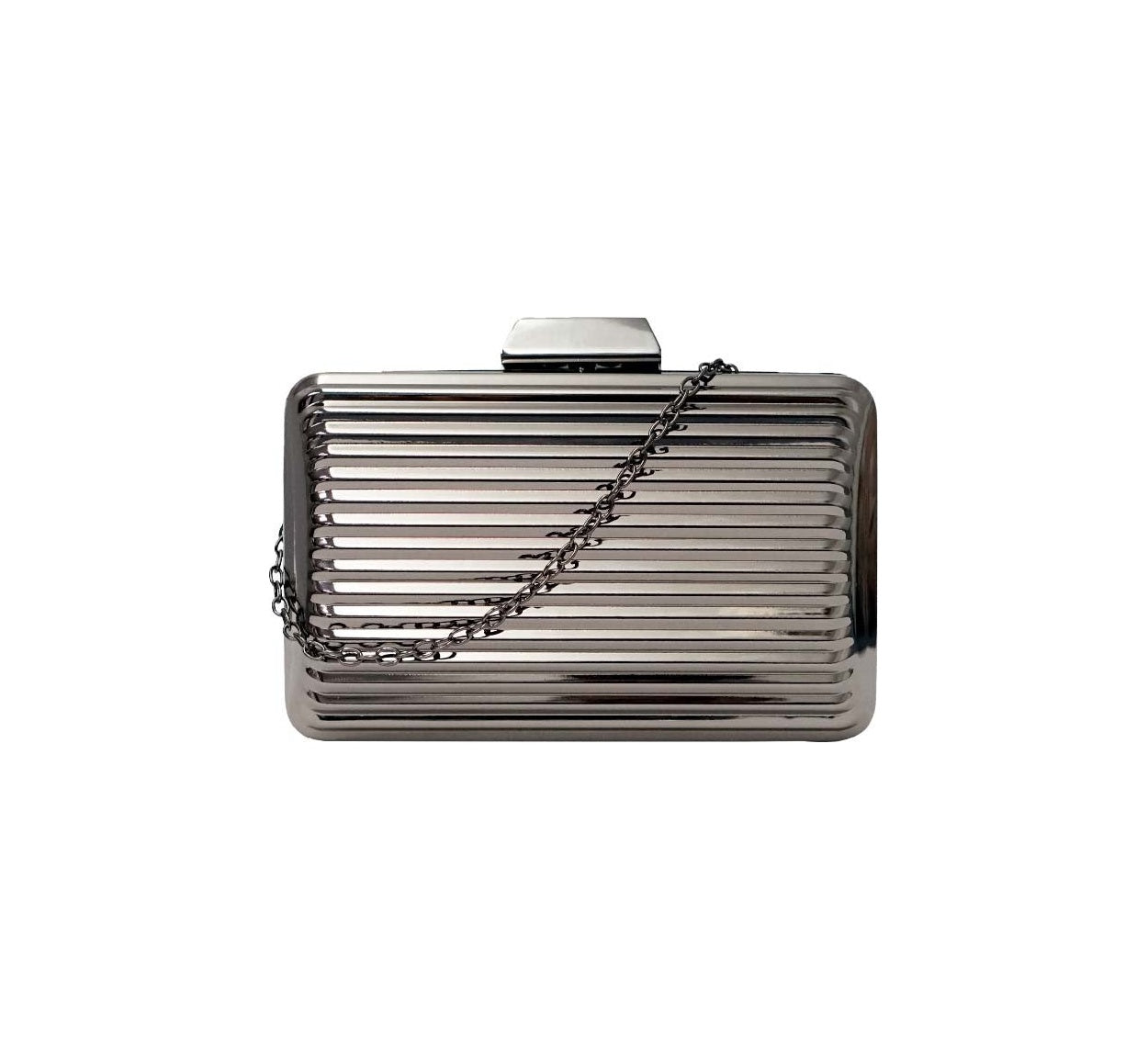 Bolsa Clutch Metal Chumbo