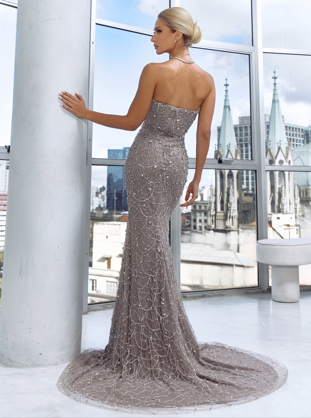 Vestido Longo Bordado Chic and Holland - 4