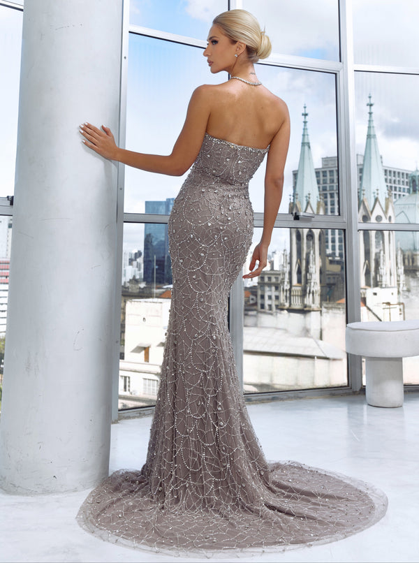 Vestido Longo Bordado Chic and Holland - 4