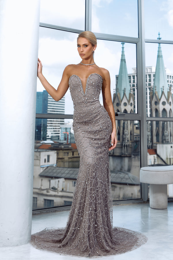 Vestido Longo Bordado Chic and Holland - 6